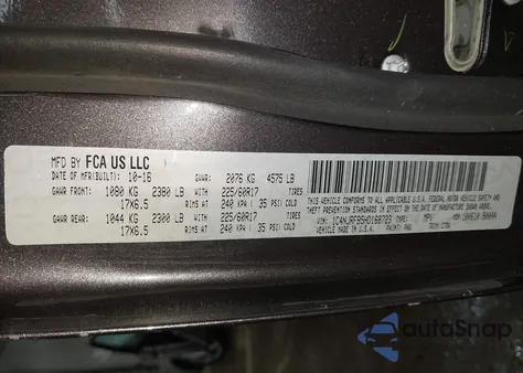 2017 Jeep Patriot Latitude 4X4 из США, поврежденный, VIN 1C4NJRFB5HD168723